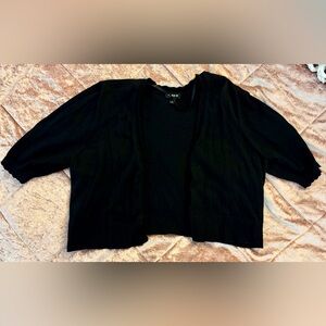 Torrid Black Open-Front Cardigan